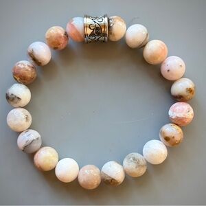 Natural Pink Opal Handcrafted Beaded Bracelet